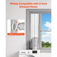 thumbnail image 2 of KFFKFF Dryer Vent Window Kit, Fits 4-Inch Exhaust Hoses, Adjustable Length, Sturdy PVC and PP Materials, 2 of 9