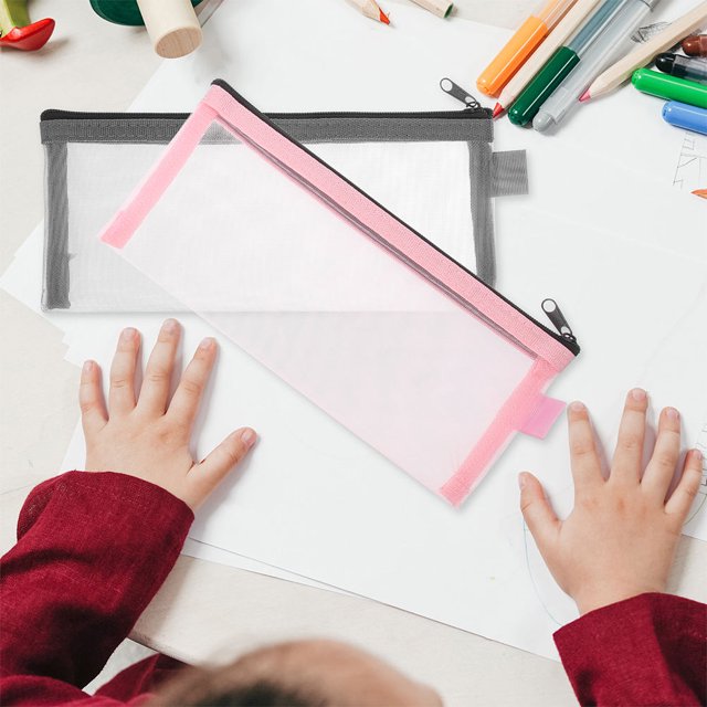 NUOLUX 8Ud Bolsa Para Bolígrafos Con De Cremallera Y Material Lavable En Colores Variados