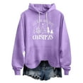 thumbnail image 2 of IROINNID Christmas Hoodies for Women Loose Fit Hooded Pullover Print Lightweight Ladies Casual Pullover Hoodie,Purple, 2 of 3