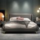 thumbnail image 1 of Bedroom furniture Italian light luxury leather bed modern simple master bedroom Nordic double bed villa Hong Kong-style bed My Lux Decor Round, 1 of 5