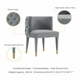 thumbnail image 4 of Manhattan Comfort Maya Dining Chair with Solid Wood Frame in Gray, 4 of 7