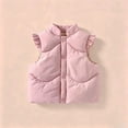 thumbnail image 7 of Luvrsol Kids Open‑Front Stand Collar Puffer Vest Sleeveless Lightweight Quilted Layering Gilet for Boys Girls, Pink 130, 7 of 7