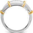 thumbnail image 2 of 14K Two-Tone Ibgoodman Men's Polished 7-Stone 1 Carat Aa Quality Diamond Ringsize 10 (Width 10.02) - Jbsp, 2 of 5