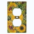 thumbnail image 2 of Metal Light Switch Plate Outlet Cover Dark Sunflower SUN017, 2 of 13