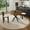 Brown, variant on Jopath Circle Table,Round Dining Table Spiced Round Table For 4 - 47 Inch Farmhouse Kitchen Table With Wood Grain Finish, 300lb Weight Capacity For Dining Room, Kitchen, Living Room White