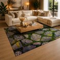thumbnail image 3 of Gelasgo Natural Stone Texture Velvet Area Rug, Rustic Rock Pattern Decorative Carpet, Soft Indoor Floor Mat for Bedroom Living Room Entryway Office Home Decor, 3 of 5