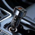 thumbnail image 4 of Ohmyroo 52.5W Fast Car Charger Dual Port Adapter Amber Accent Intelligent Safety Plug, 4 of 6