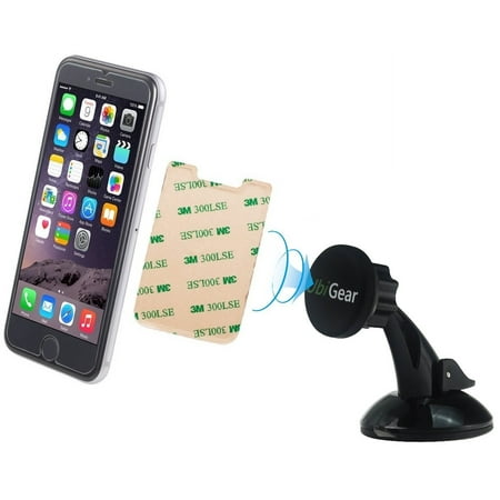 - #1 UbiGear 2 in 1 Universal Car Cell SmartPhone Magnetic Fast Swift-Snap Lycra Credit Card Case Wallet Holder 360 ? Degree DashBoard WindShield Mount Cradle