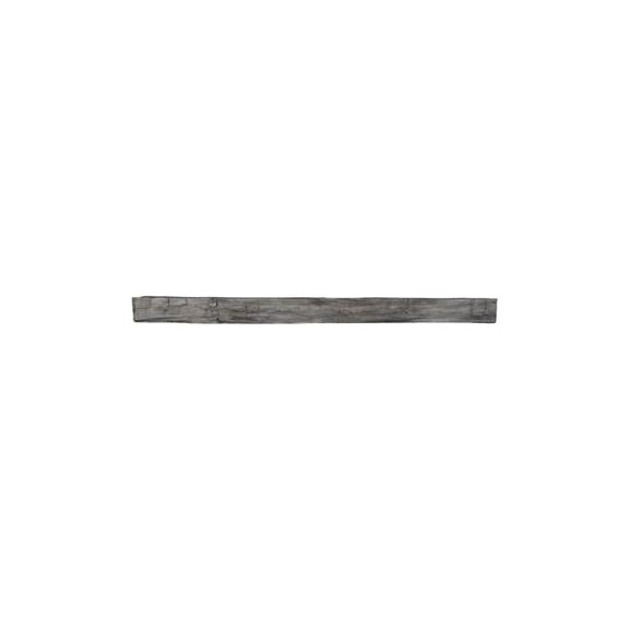 Lexington Hearth HB-6-LH-WG 6 ft. Hayloft Beam Fireplace Mantel, Weathered Gray