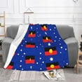 thumbnail image 7 of Australian Aboriginal Flag Throw Blanket Warm Camping Outdoor Light Weight Cozy Blanket for Couch Sofa Bed 40"x30", 7 of 7