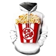 thumbnail image 3 of Nueva sudadera con capucha divertida con estampado 3D de palomitas de maíz de moda para hombres y mujeres, ropa de calle unisex con capucha de manga larga de otoño, 3 of 4