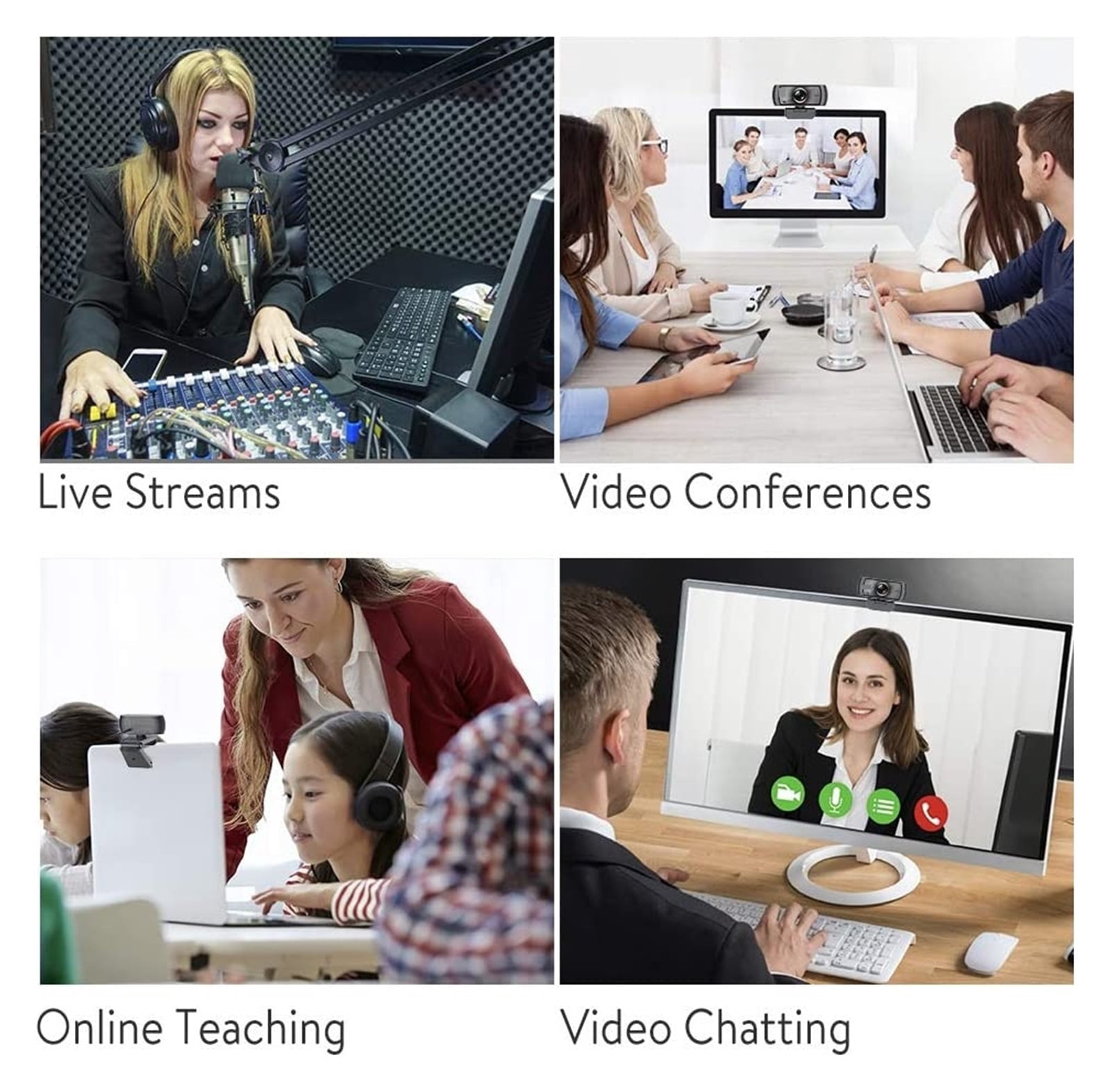1080P HD USB Webcam 60FPS 120° Wide Angle With Microphone For Streaming Gaming Conferencing PC For Conferencing, Live Streaming, Recording ,HD Video