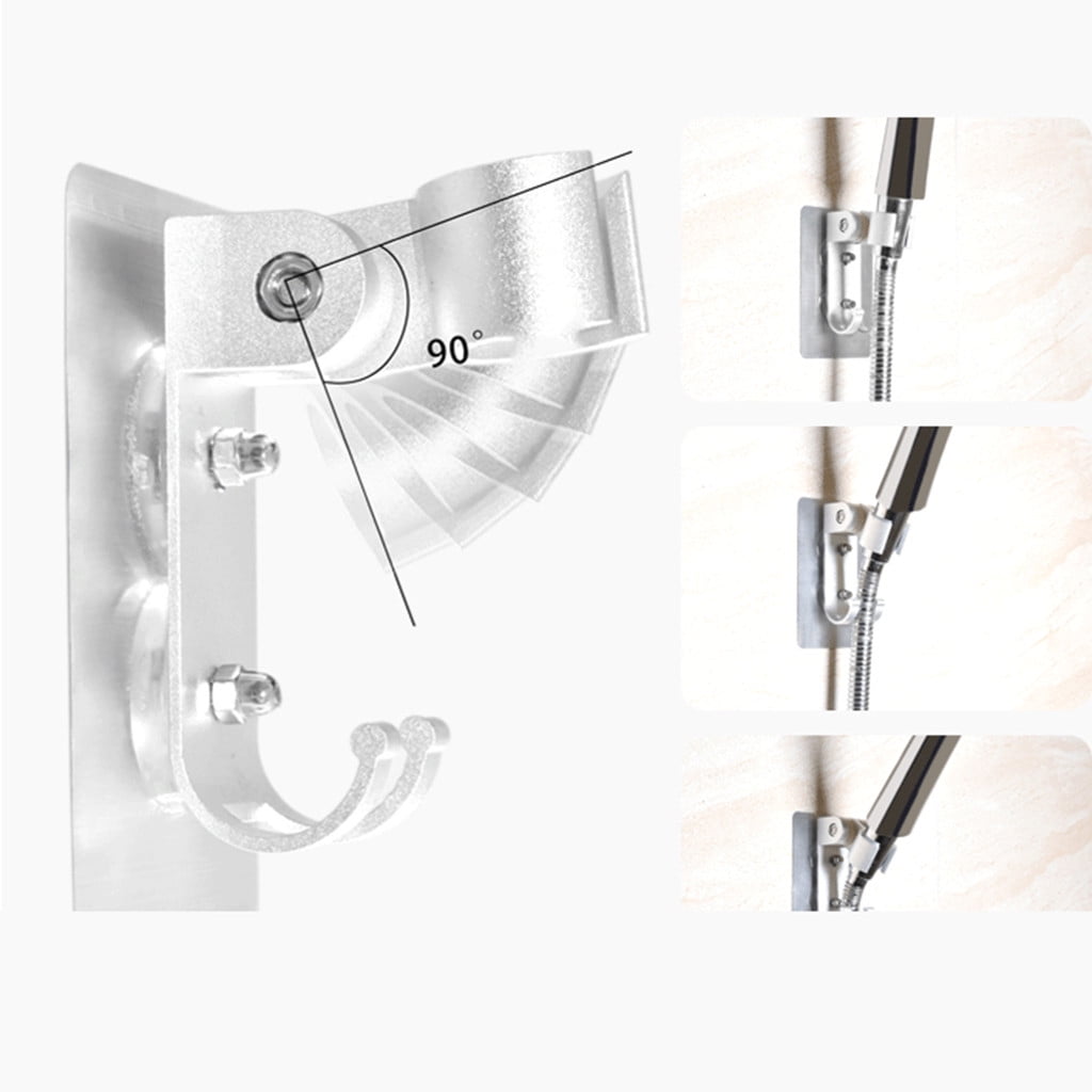 Shower Head Handset Holder Aluminum Bathroom Wall Mount Adjustable Bracket Tool 
