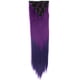 thumbnail image 1 of Miss U Hair 24 ""/60 cm 130 g 7 unids/set Mujeres Largo Recto Pelo Sintético Cabeza Completa Clip en Extensiones de Cabello Piezas (Ombre Púrpura), 1 of 5