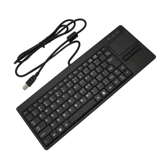 Mechanical USB Keyboard with Touchpad, High Responsiveness Wired Keyboard Support HUB for Industrial Use