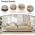 thumbnail image 4 of 125.98 Inch Sailing Design Modular Sectional Cloud Sofa with Storage, Modern Deep Seat Couch w/Throw Pillows & Removable Backrest for Living Room Bedroom Apartment,Light Khaki, 4 of 8