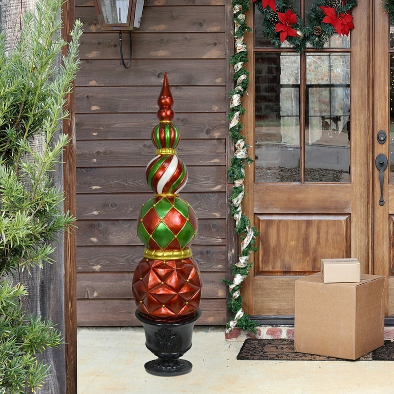 Fraser Hill Farm Christmas Pedestal Topiary Decoration 4-Ft