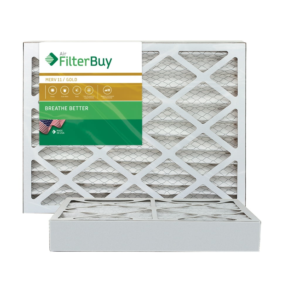 FilterBuy 18x24x4 MERV 11 Pleated AC Furnace Air Filter, (Pack of 2