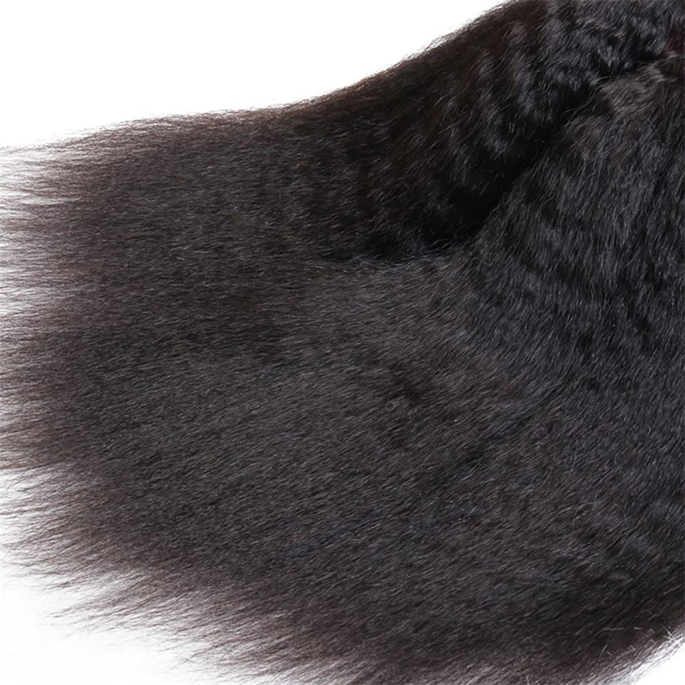 Brazilian Kinky Straight Human Hair Bundles 1/3 Pcs Yaki Straight Remy Hair Extensions