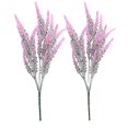 thumbnail image 2 of EIMELI 2Pcs 5-fork Simulation Lavender Artificial Flowers for Home Wedding Decoration, 2 of 8