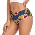 thumbnail image 2 of Balery Burning Rugby Balls Ropa Interior de Algodón para Mujer con Dibujo – Braguitas Cómodas y Elásticas, Estilo Clásico-Small, 2 of 6