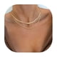 thumbnail image 4 of Collar de la Mujer Dainty Collar de Oro Chapado en Oro Cadena Collares Gargantilla Collares en capas, 4 of 7