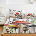 thumbnail image 6 of Twin Sze Fitted Sheet Set - Mushroom 2 Piece Bedding Sets 16" Deep Pocket Fitted Sheet with 1 Pillowcase, Butterfly Botanical Star Country Plant White Brushed Microfiber Hotel Luxury Bed Sheets, 6 of 9