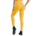 thumbnail image 4 of HXWCHs Seamless Women's High Waist Workout Leggings for Yoga Fitness and Running Comfort L Yellow, 4 of 5