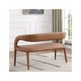 thumbnail image 3 of Best Master Furniture Marcus Brown PU Leather Dining Bench, 3 of 5