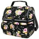 thumbnail image 1 of Bolsa Térmica para Almuerzo OPUX con Doble Compartimento Floral Negra, 1 of 9