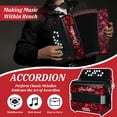 thumbnail image 4 of Rowadtim 22 Keys Accordion, 8 Bass Student Piano Accordions Suitable for Beginners and Students; Lightweight and Portable,  with  Backpack and Adjustable Straps (Red), 4 of 6