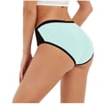 thumbnail image 1 of WZXFASHION Women Solid Color Patchwork Briefs Panties Underwear Knickers Bikini Underpants Intimates Mint Green XL, 1 of 9