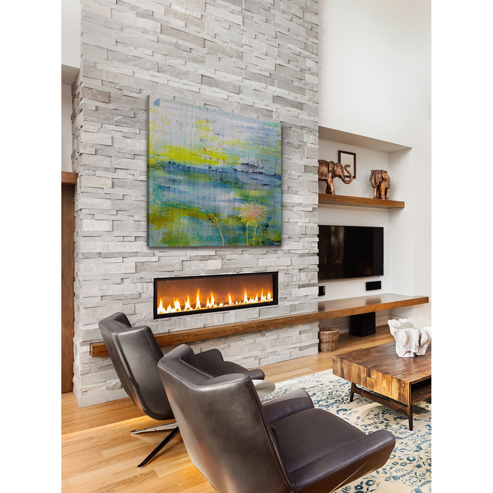 "Water Blooms" Painting Print on Wrapped Canvas