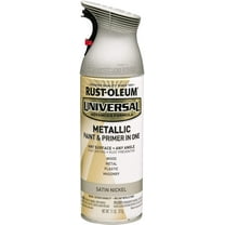 Rust-Oleum 249130-6PK Universal All Surface Metallic Spray Paint, 11 oz, Satin Nickel, 6 Pack