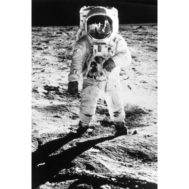 Apollo 11 Buzz Aldrin Nedwin Buzz Aldrin Standing On The Moon 20 July 1969 Neil Armstrong Who Took The Photo And Eagle A Walmart Com Walmart Com