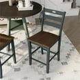 thumbnail image 6 of Furniture of America Elda Wood Counter Height Chair in Antique Gray (Set of 2), 6 of 7