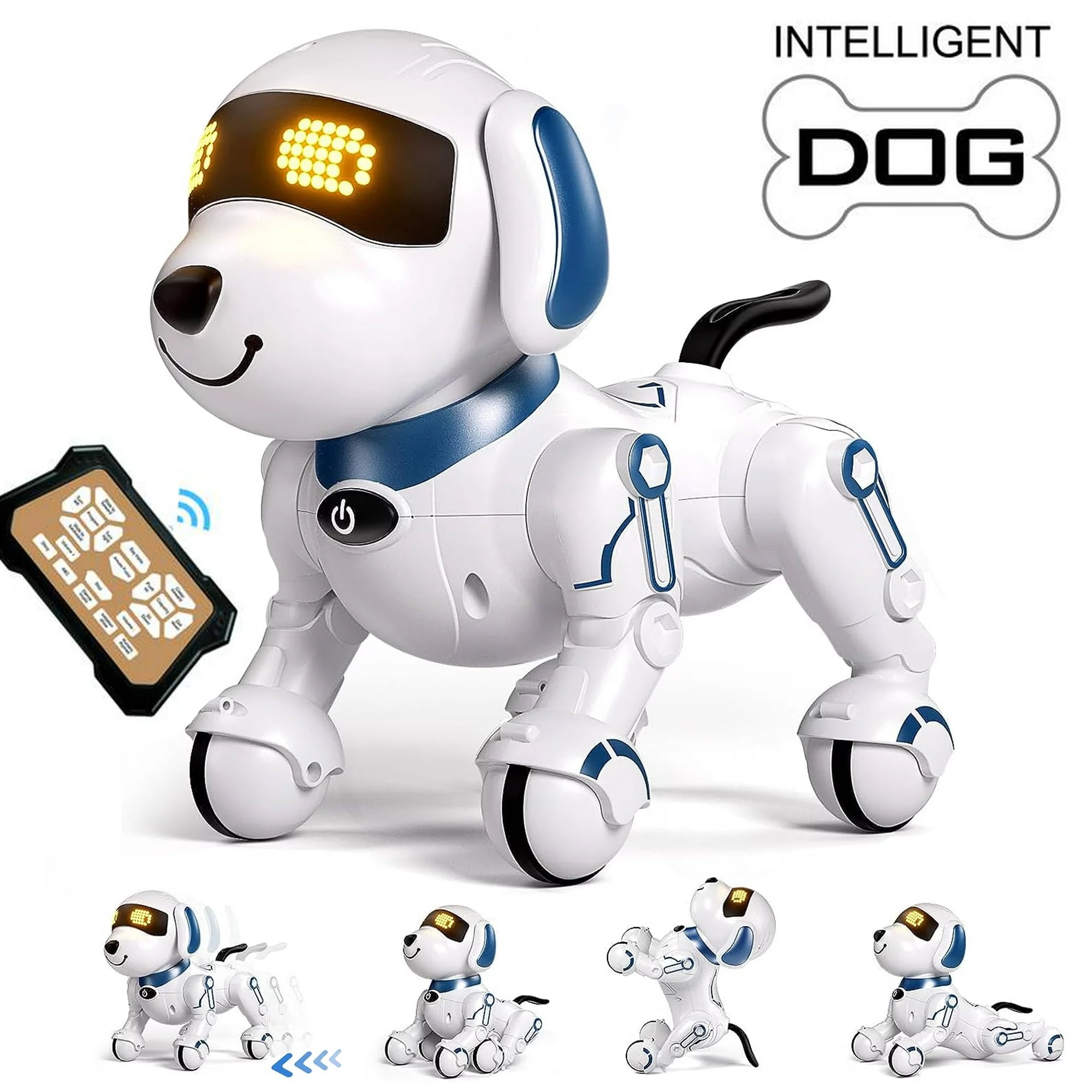 Lvelia Remote Control Robot Dog Toy for Kids,Interactive Robot Dog, Smart Programmable Sing Dancing RC Robot Puppy,Electronic Pets Robot Dog for Boys Girls Ages 3+ Birthday Christmas Gift