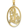 thumbnail image 3 of 14k Yellow Gold w/Rhodium #1 MOM Oval Charm - 28.3mm, 3 of 6