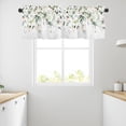 thumbnail image 2 of Sage Green Eucalyptus Leaves Floral Kitchen Curtains Valances for Windows Spring Summer Flowers Leaf Window Curtain 54x18 Inch Short Rod Pocket Valance 1 Panel for Living Room Bathroom Decor, 2 of 7