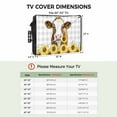 thumbnail image 3 of Outdoor TV Cover 36 to 39 Inches, Sunflower Cow Plant Farm Flower Gray Plaid Waterproof and Weatherproof TV Cover with Remote Control Pocket, Flat Screen TV Cover Protector for Outside TV, 3 of 6