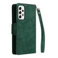 thumbnail image 5 of Nalacover For Samsung Galaxy A53 5G Zipper Wallet Case,360 Protection Stylish PU Leather Shockproof Magnetic Flip Holder 6 Card Slots and 2 Cash Pockets Cover with Detachable Wrist Strap,Green, 5 of 15