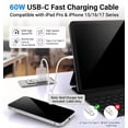 thumbnail image 4 of Cable USB-C TZBAY, paquete de 4, 2 de 2 m y 2 de 3 m, carga rápida de 60 W, 4 of 7