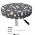 thumbnail image 4 of Lsque Lovely Penguin Round Bar chair cushion covers Velvet Fabric Premium Comfort Protects from Scratches and Stains for 14-17 Inch Chair- 14 inch, 4 of 7