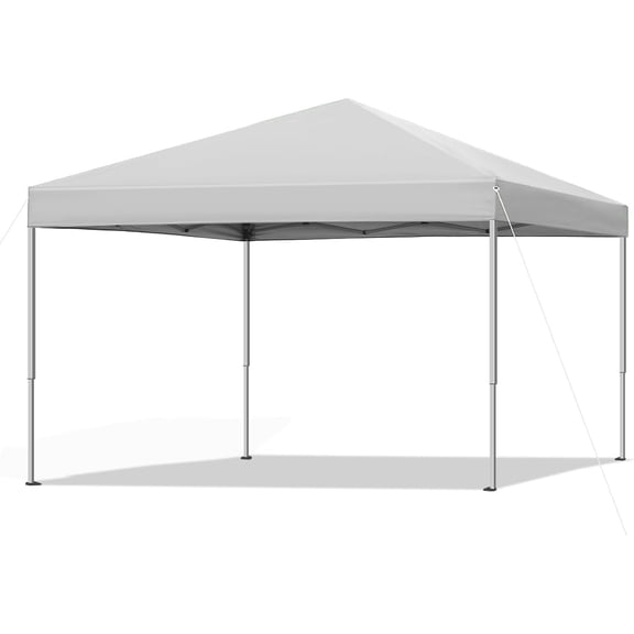 FREESKY 6x6 ft Compact Pop Up Canopy Tent, Portable Straight Leg Sun Shelter for Small Spaces, Kids Play Area, Personal Fishing Tent, Beach & Sidewalk Booth - White