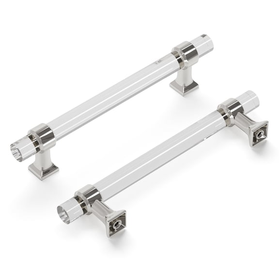 Hickory Hardware H079519 Crystal Palace 5-1/16" Center To Center Acrylic Clear Bar Cabinet