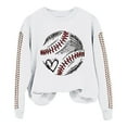 thumbnail image 4 of BODOAO Baseball Mom Sweatshirt for Women Men Game Day Pullover Shirts Softball Sport Fan Lovers Gifts White Long Sleeve Tops Holiday Tee Spring Baseball Print Crew Neck Loose Top White L, 4 of 4