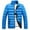 Blue, variant on Patlollav Mens Coats Solid Stand-Up Collar Down Zipper Warm Cotton Jacket Coat
