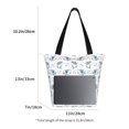 thumbnail image 4 of Vsdgher Music Shark print Reusable Shopping Grocery Bags for Women Shopping with Pouch Foldable Pouch Lightweight Polyester Fabric, 4 of 6