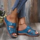 thumbnail image 1 of Sandalias en línea para mujer adulta con tacón de cuña informal de talla grande de estilo nuevo de verano Wmkox8yii ytu9600, 1 of 9