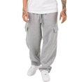 thumbnail image 1 of Pro Club Men's Heavyweight Fleece Cargo Pants, Heather Gray, Small, 1 of 4